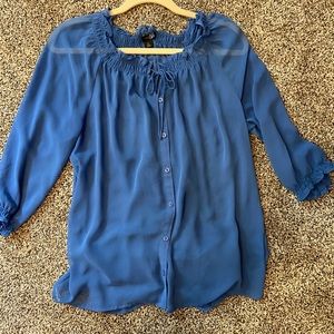 Formal Cobalt Blue Blouse (great for work)